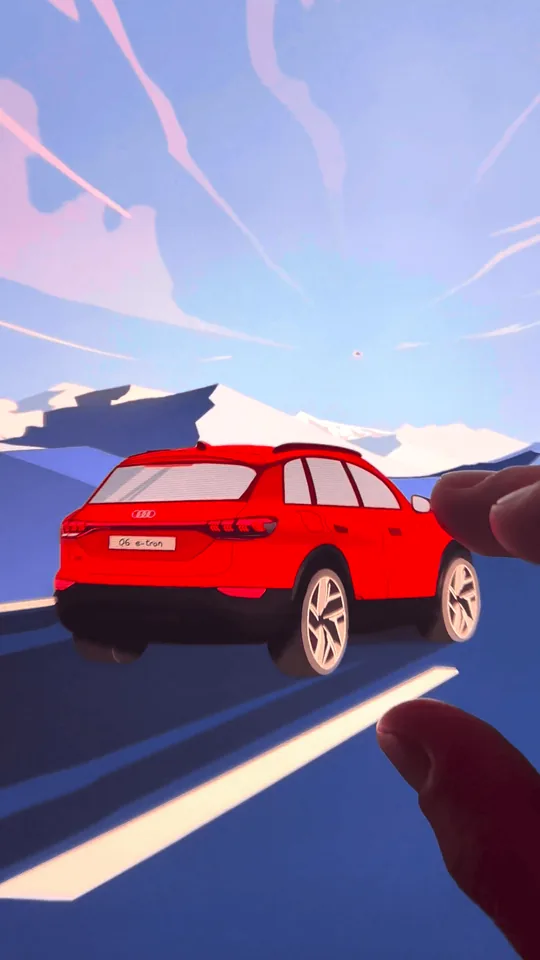 Audi — Electric Concept Car Showcase, infinite zoom film hand-drawn by Théo Garnot