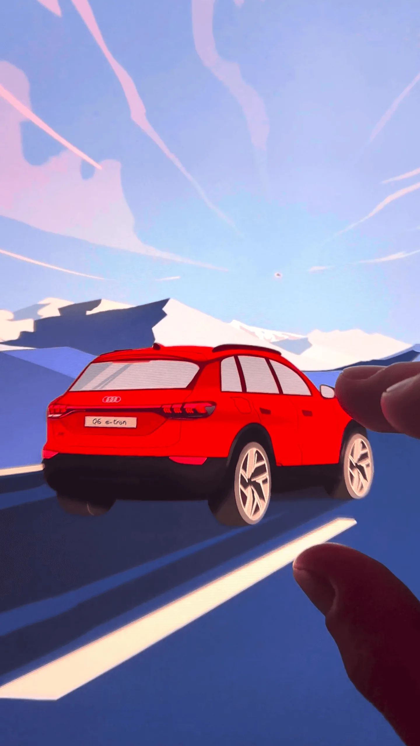 Audi — Electric Concept Car Showcase, infinite zoom film hand-drawn by Théo Garnot