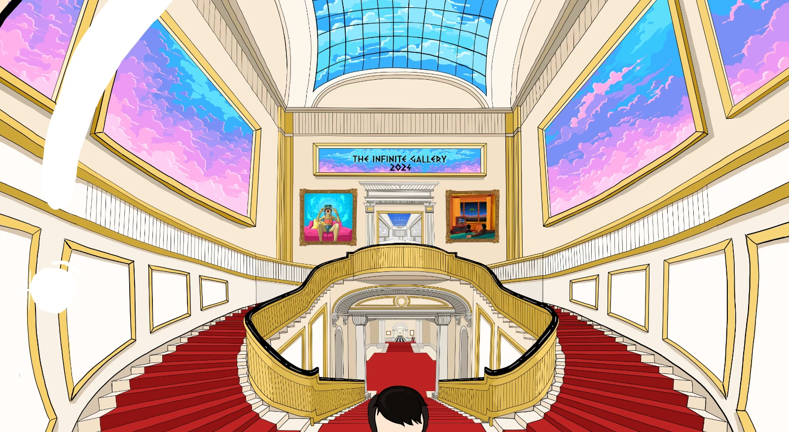 The Infinite Gallery by Ogarno — a hand-drawn world where every painting opens into another place