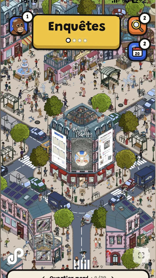 The Infinite Picture — A city you search, with no end, infinite zoom film hand-drawn by Théo Garnot